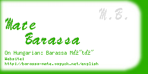 mate barassa business card